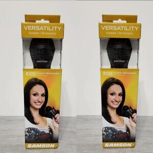 Lot of 2 - Versatility KARAOKE Multimedia Dynamic Microphone‎ SAMSON R10S NEW